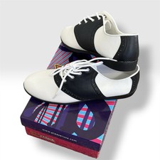 Funtasma Women's Retro 50's Saddle Size 8 Black White Shoes Halloween Costume