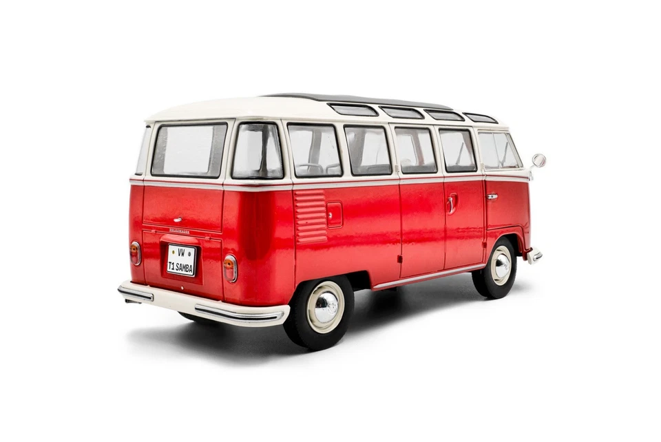Volkswagen T1 Samba Red/White 1962 Solido 1:18 Nuovo S1813402 - Immagine 4 di 4