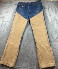 Levi’s 599 USA Jeans W36 L34 Brush Guard Canvas Front Orange Tab Grunge Workwear