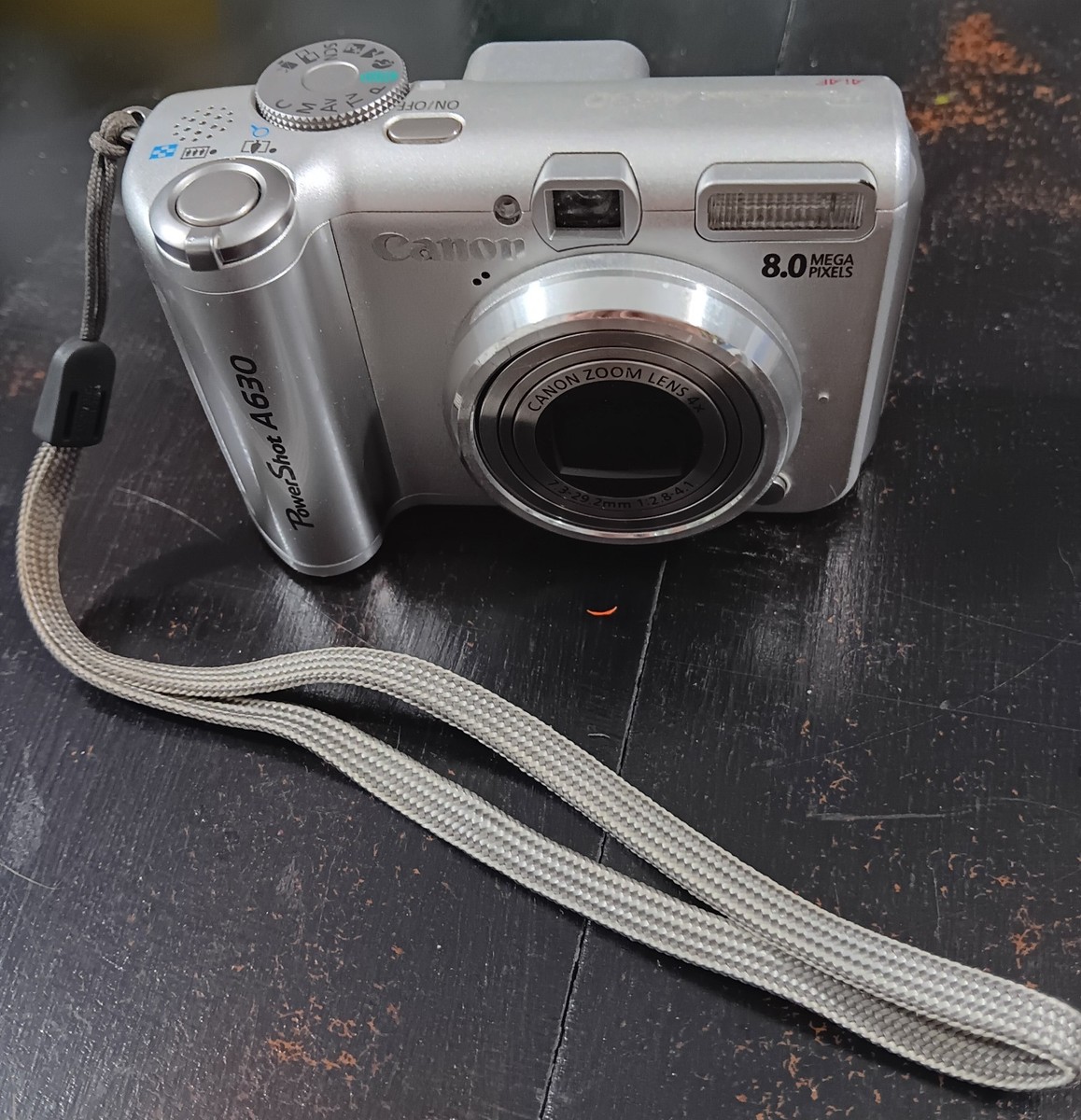 Canon PowerShot PC1201 360 Digital Camera 8MP, Silver,4 AA