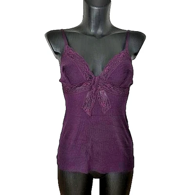 La Perla Villa Toscana Unterhemd Top mit Spitze Gr. 40 Lila *Luxus Lingerie Neu - Bild 1 von 4