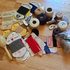 Vintage Original Multicolor Mending Wool & Ya...