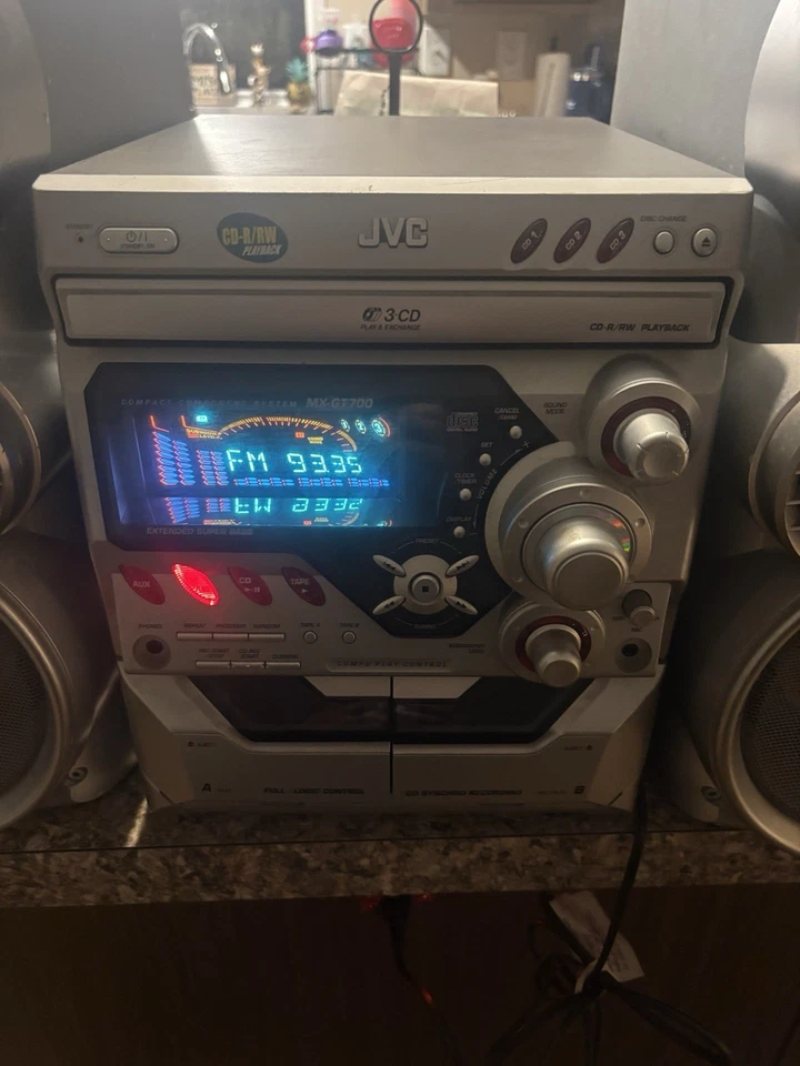 Radio CD estéreo compacta JVC MX-GT90 de colección de los 90 principios de los años 90 Foto 3 de 4
