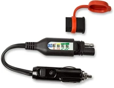 TecMate OptiMate SAE to 12V Car/Cigarette Plug Cable Adapter w/Battery Monitor
