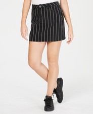 Vanilla Star Womens Juniors Striped Denim Denim Skirt Size 7
