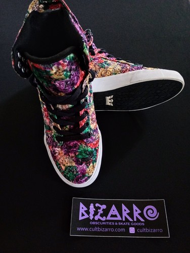 🔥Rare SUPRA Skytop Womens Shoes Rainbow Floral Fantasy Prismatic CLEAN! sz 7.5 - Picture 2 of 11