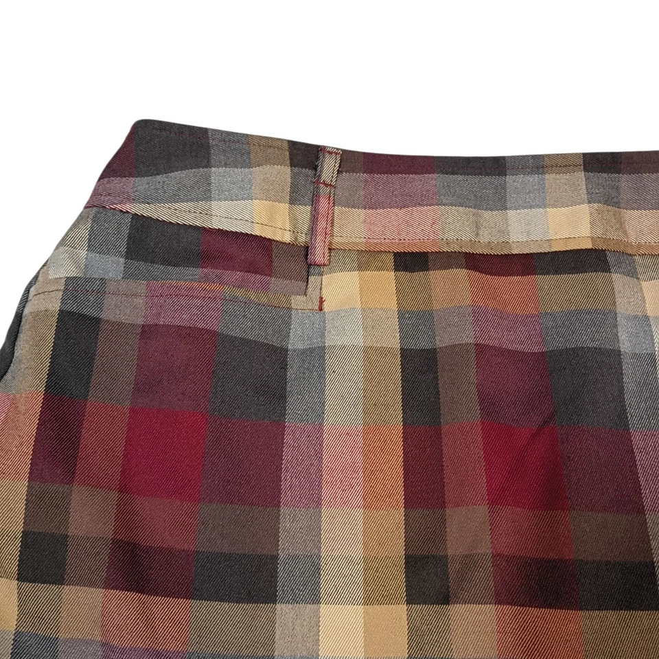 Dressbarn установленный клетку карандаш юбка женщин 10 осени бордовый город и страна - Изображение 2 из 4