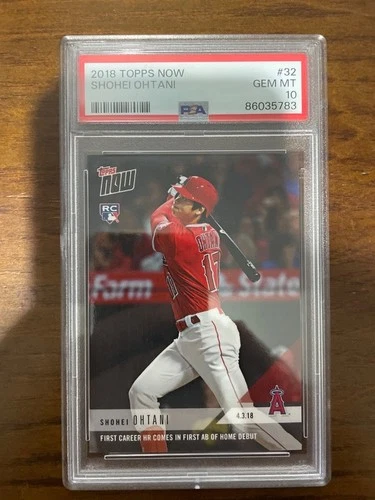 2018 Topps Now Shohei Ohtani #32 PSA 10 Baseball Card