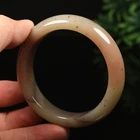 57mm Certified Grade A 100% Natural Lavender Purple Jade Bangle Bracelet 26487