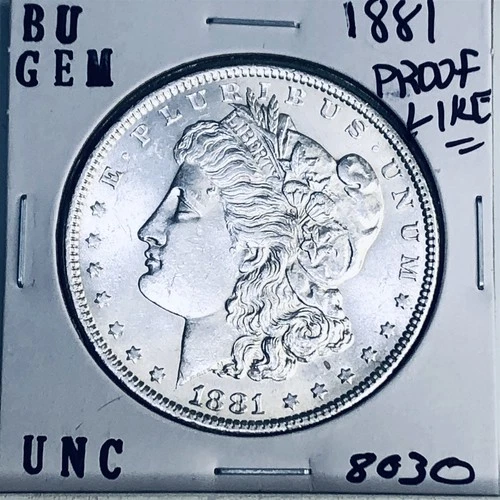 1881 BU GEM MORGAN SILVER DOLLAR UNC MS+++ U.S. MINT RARE COIN 8030