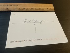 Dick Young signed card - Phillies debut 1951 -