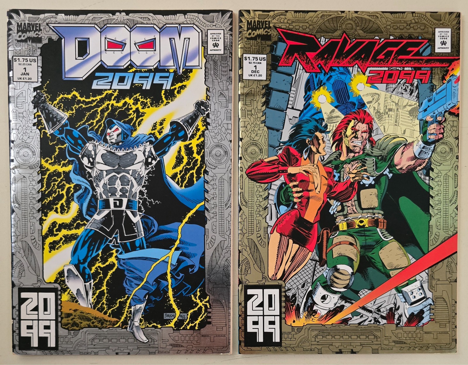Marvel Doom 2099 #1 & Ravage 2099 Foil Softcover Comic Books Lot-2