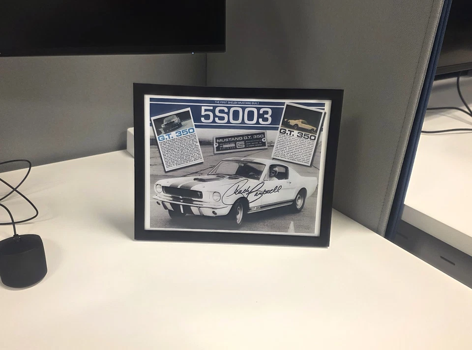 Framed Chuck Cantwell Signed Reprint – The first Shelby Mustang GT350! 8.5x11 - Image 3 of 3