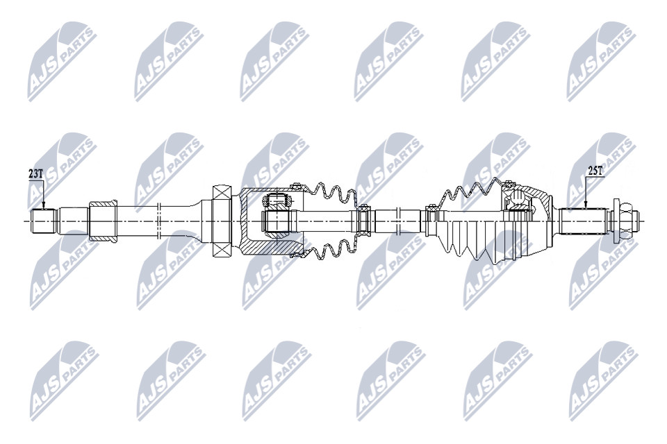 Rear Right NTY NPW-FR-173 Drive Shaft - Image 6