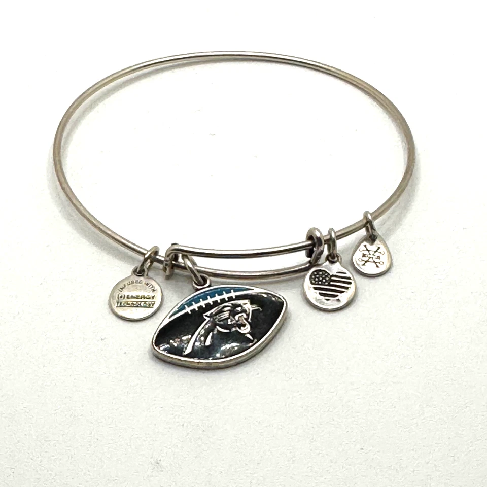 Браслет Alex and Ani Carolina Panthers футбол НФЛ серебристый - Изображение 2 из 4