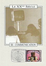 Carte 1er jour Siècle au fil du timbre Communication Télévision 2001 