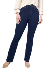 HUE Women's Classic Stretch Denim Baby Bootcut Pant Indigo