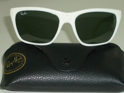 56mm VINTAGE B&L RAY-BAN FRANCE WHITE G15 UV-CRYSTAL CATS 3000 SKI