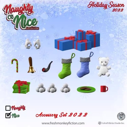 Fresh Monkey Holiday Season 2022 Barbarian Naughty Santa Claus Action Figure Toy - Picture 29 of 30