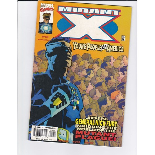 Marvel Mutant X #18 Comic Book General Nick Fury Young People of America