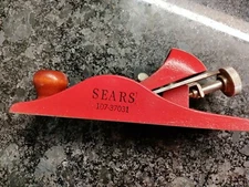 VINTAGE  SEARS #107-37031 - 7" Bright Red BLOCK PLANE  / Made in USA