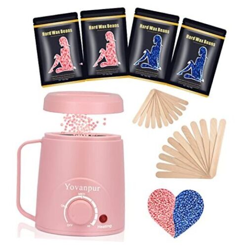Waxing kit for women -  Mini Waxing Kit Wax Warmer for Hair Removal, Pink - Picture 1 of 7