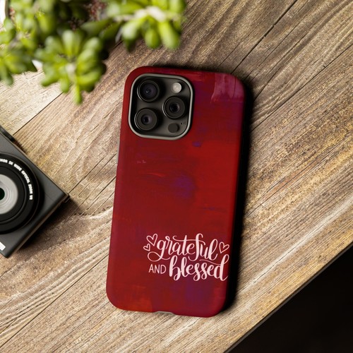 Red Tough Cases For iPhone, Galaxy, Pixel Grateful and Blessed - Picture 59 of 251