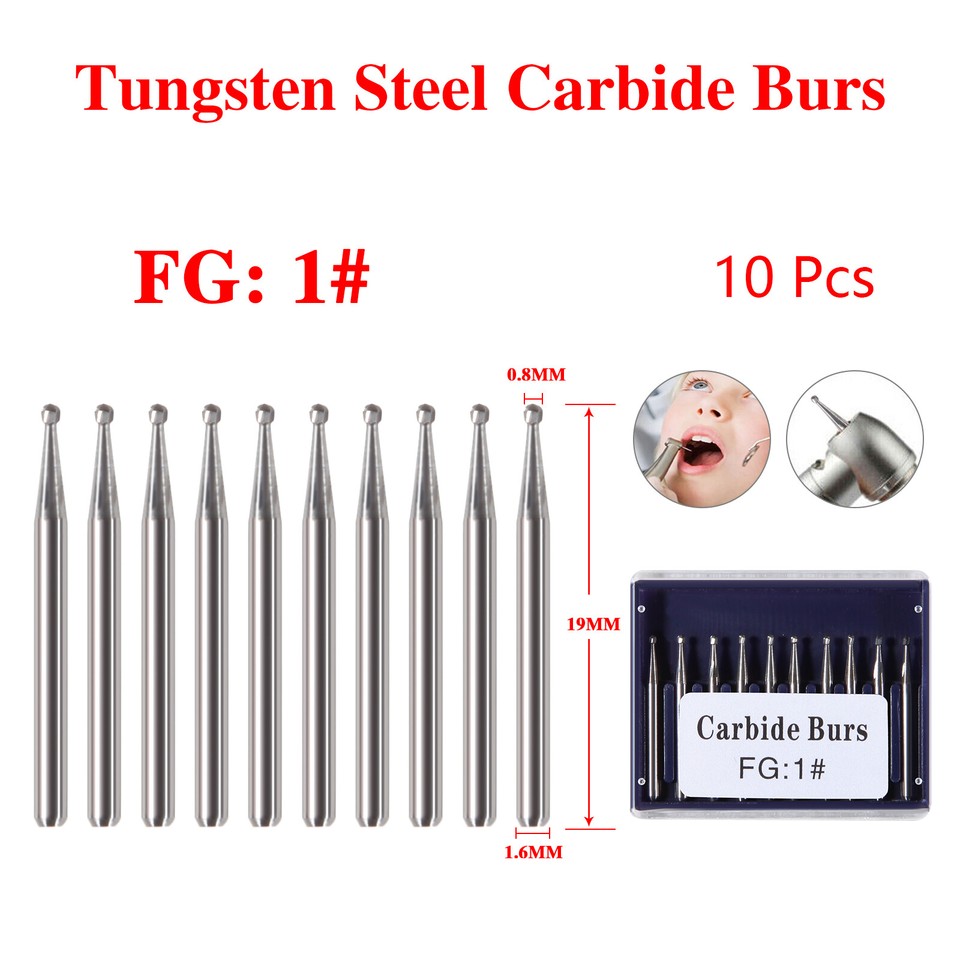Frese Dentali In Metallo Tungsteno - FG-1957/FG-1958 - Alta Velocità Per Odontoiatria