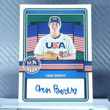 Chase Bentley 2023 USA Baseball 15U NATIONAL TEAM SIGNATURES BLUE #15U-CB - AUTO