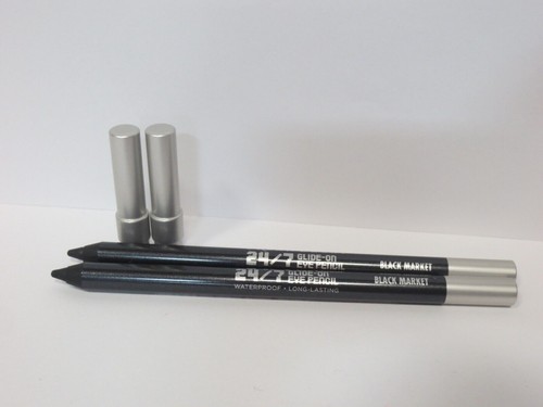 URBAN DECAY 24/7 GLIDE-ON EYE PENCIL WATERPROOF BLACK MARKET 0.04 OZ - LOT OF 2