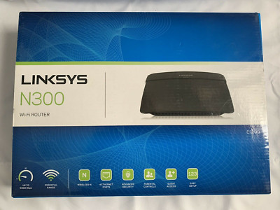 Linksys N300 Wireless WiFi Router Model # E1200 OPEN BOX. 300 MBPS 4 Port