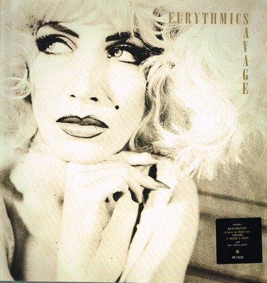 Eurythmics Savage LP vinyl Germany Rca 1987 in info stickered sleeve with inner