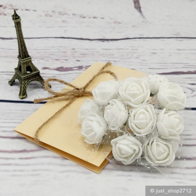 48/108 Schaumrosen Foamrosen Kunstrose Rose Hochzeit Taufe Deko| Rot Blau Weiß