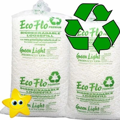 STAR SUPPLIES 30 Cubic Foot Box of ECOFLO Biodegradable Loose Void Fill Packing Peanuts