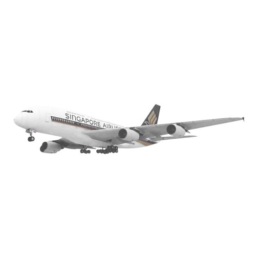 DIY 24CM 1/120 A380 Singapore Airline Civil Airliner Paper Plane Model Craft a