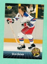 (1) SATHER   1992-93 UPD LOCKER # 49 RANGERS  ALL STARS HEROES  INSERT (K0697)