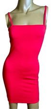 PLT Bodycon Dress Size 8 Red Above Knee Pretty Little Thing Party Holiday Summer