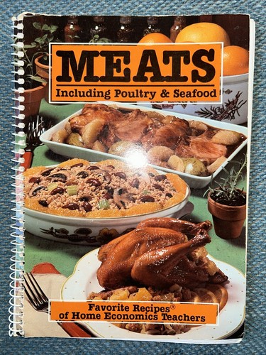Vintage Fleisch Kochbuch Lieblingsrezepte von zu Hause Wirtschaft Lehrer 1981