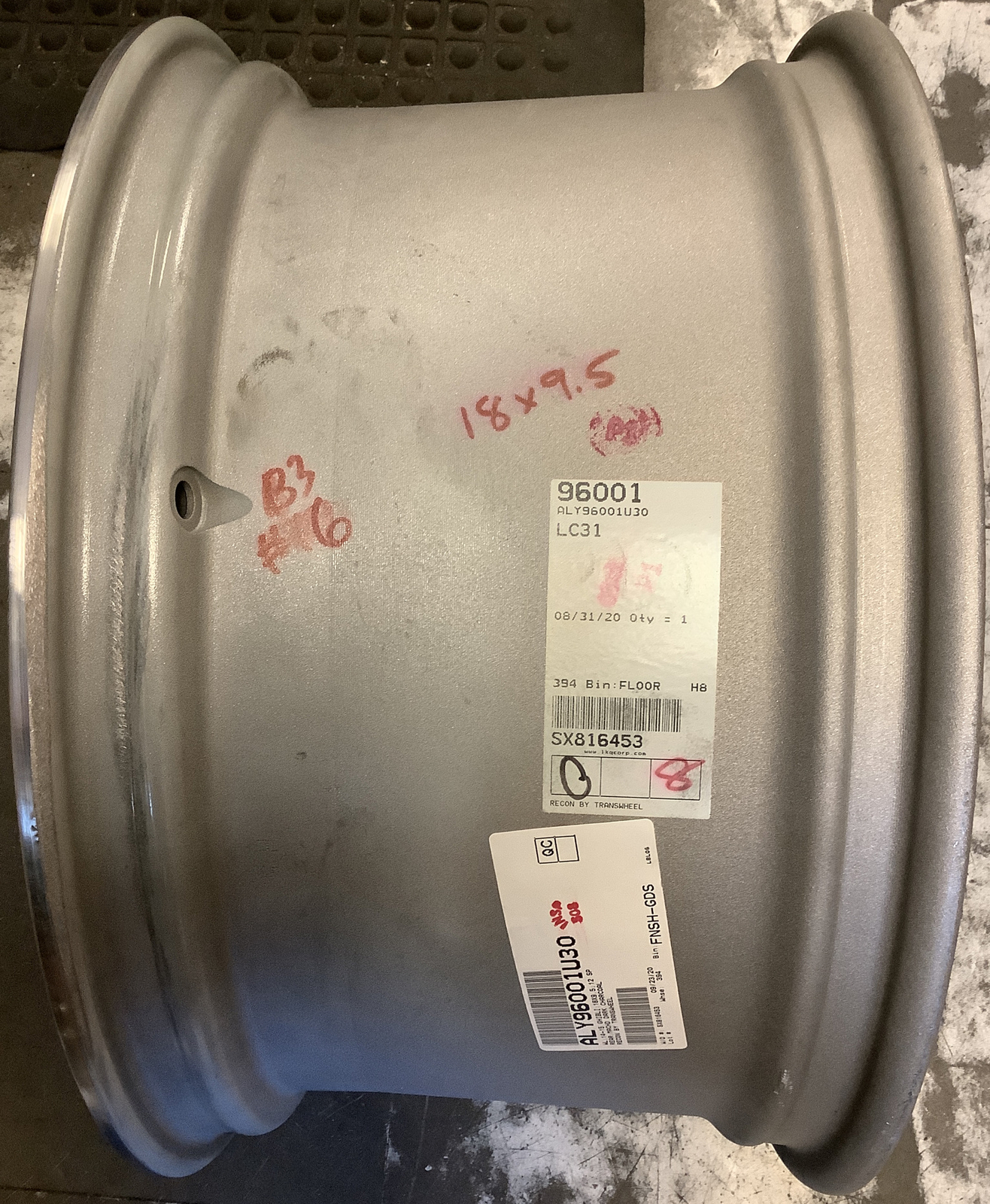 Maserati Ghibli 2014 2015 96001 aluminum OEM wheel rim 18 x 9.5 REAR