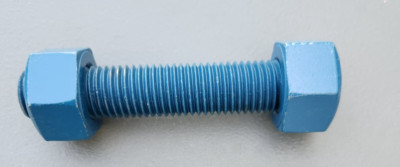 (2 Pack) 7/8-9 x 5 STUD A193 B7 TEF BLUE WITH 2 HH NUTS A194, GR 2H