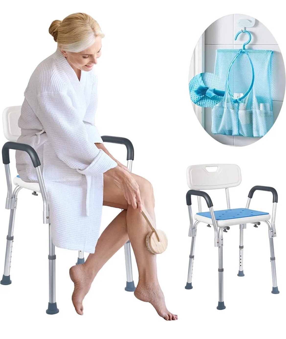 Medokare Shower Chair with Rails White for sale online eBay