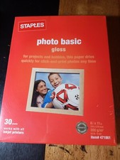 2Packs Of Staples Photo Paper Basic Gloss 90 Sheets Total 11x8.5  
