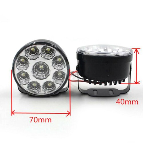 9 LED Round Car DRL Driving Daytime Running Lights Fog Day Lamp Off Road SUV ATV - Picture 7 of 11
