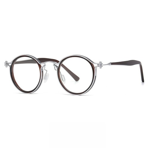 Monturas de gafas de moda retro hechas a mano de acetato metal cuadrado ovalado anteojos - Imagen 29 de 30