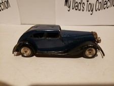 RARE Vintage Wind Up Tinplate Triang Minic Police Car . Missing police sign key