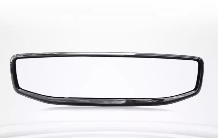 Parachoques delantero negro brillante marco de rejilla de malla central 1 pieza para Volvo XC60 2018-2021 Foto 2 de 4