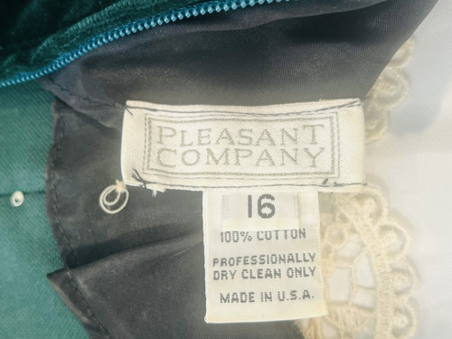 Pleasant Company American Girl Molly Green Velvet Dress Girls Size 16 Holiday - Picture 7 of 11