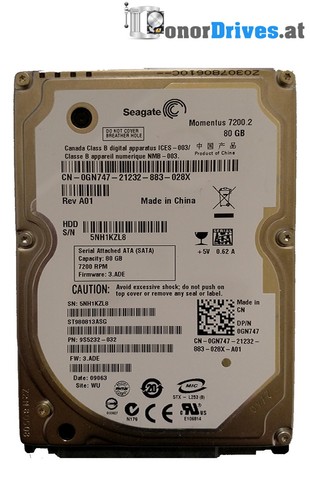 Seagate ST980813ASG - 80 GB - SATA - 9S5232-032- PCB 100430580 Rev. D*
