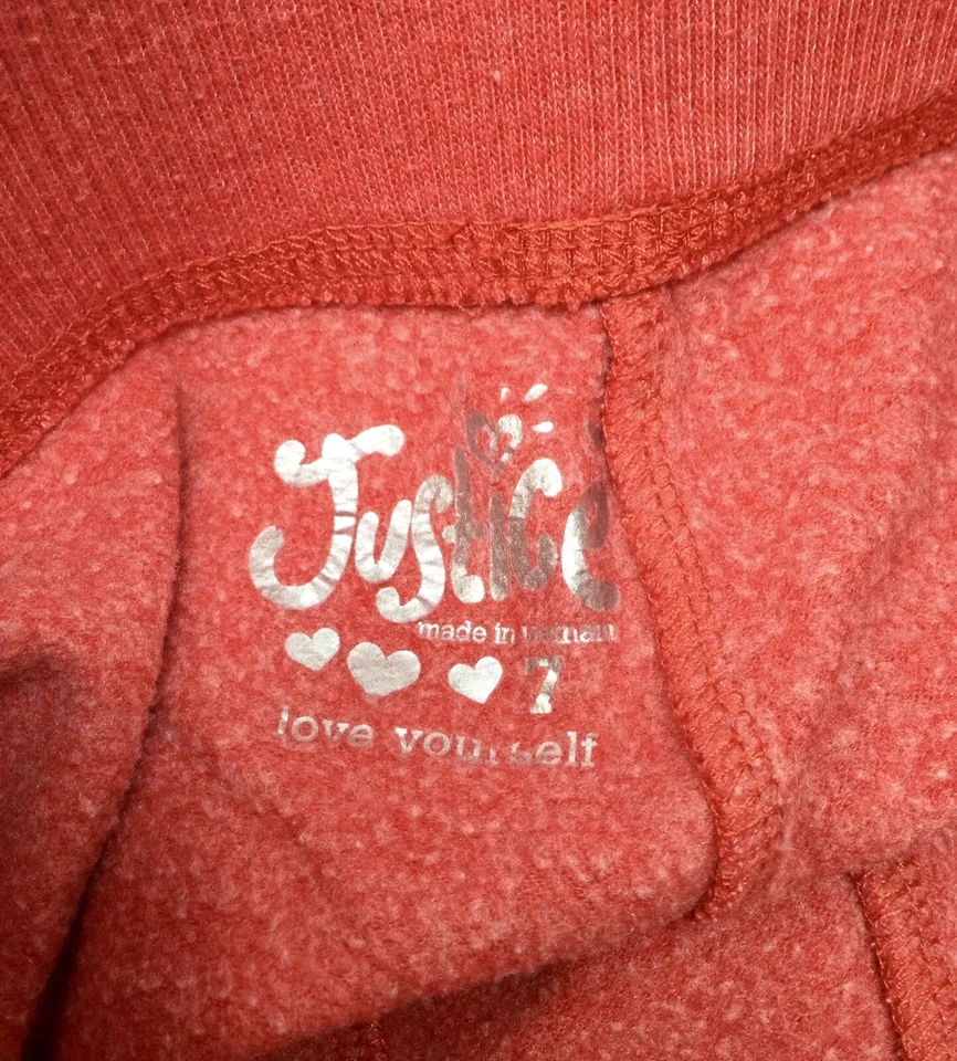 Conjunto de camisa y pantalones cortos patrióticos informales rojos de Justice Girls talla 7 Foto 4 de 4