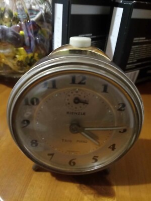 Orologio Sveglia da tavolo KIENZLE Trio PIANO vintage funzionante